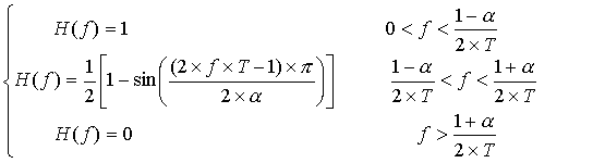 формула частотной характеристики фильтра Найквиста